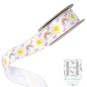 Kleine Sonnenschein & Regenbogen Satinband