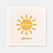 Kleine Sonnenschein-Sonnen-Babyshower-Servietten