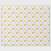 Kleine Sonnenschein- und Regenbogen-Geschenkpapier Geschenkpapier (Flach)