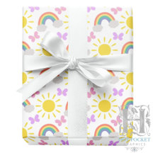 Kleine Sonnenschein- und Regenbogen-Geschenkpapier