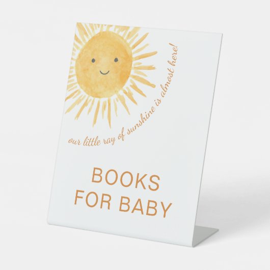 Kleine Sonnenscheinbuchten für Babydusche Sockelschild (Vorderseite)