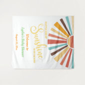 Kleine Sonnenscheindusche im Hintergrund Wandteppich (Vorderseite (Horizontal))