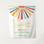 Kleine Sonnenscheindusche im Hintergrund Wandteppich (Vorderseite)