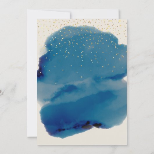 Kleine Sonnenstars und Moon Babydusche Einladung (Rückseite)