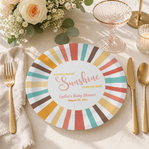 Kleine Sonnenstrahl-Baby-Party Pappteller