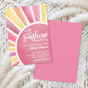 Kleine Sonnenstrahl Boho-Baby-Shower-Einladung Einladung