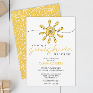 Kleine Sonnenstrahlen Art Sun Baby Dusche Einladung