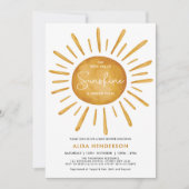 Kleine Sonnenstrahlen | Boho Sun Baby Dusche Einladung (Vorderseite)