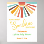 Kleine Sonnenstrahlen mit Baby-Dusche Poster (Vorne)