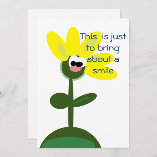 Kleine sonnige Blume Feiertagskarte (Vorne/Hinten)