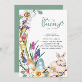 Kleine, sonnige Daffodien und Tulips Babydusche Einladung