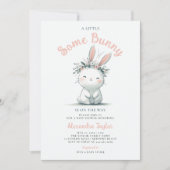 Kleine sonnige Wildblumen Baby Girl Dusche Einladung (Vorderseite)