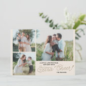 Kleine, spätaufragende Weihnachtsfotokarte Feiertagskarte (Stehend Vorderseite)