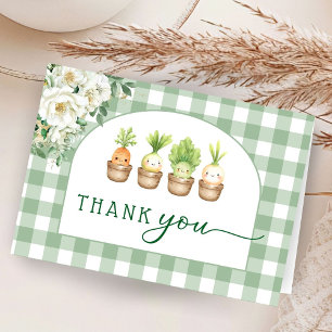 Kleine Spross Baby Shower gefaltete Dankeskarten Dankeskarte