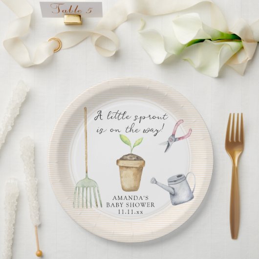 Kleine Sprossen-Baby-Party Pappteller (Hochzeit)