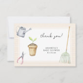 Kleine Sprossen-Baby Shower Danke (Vorderseite)