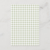 Kleine Sprossen Gemüse Gingham Dankeschön Begleitkarte (Rückseite)