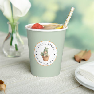 Kleine Sprossen-Sage-Grün-Baby-Party Pappbecher