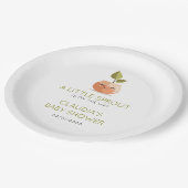 Kleine Sprout Baby Dusche Pappteller (Schrägansicht)