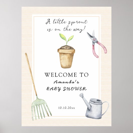 Kleine Sprout Baby Dusche Poster (Vorne)
