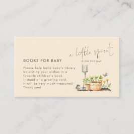 Kleine Sprout-Bücher für Babydusche Begleitkarte