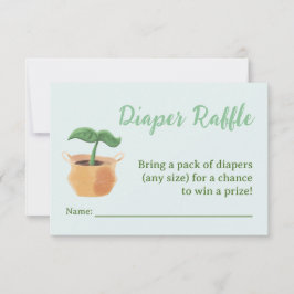 Kleine Sprout Diaper Raffle Baby Duschkarte Einladung