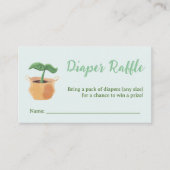 Kleine Sprout Diaper Raffle Garden Baby Dusche Begleitkarte (Vorderseite)