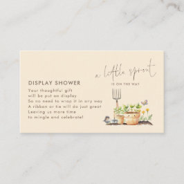 Kleine Sprout Display Babydusche Begleitkarte