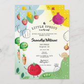 Kleine Sprout-Dusche auf dem lokalen Markt Einladung (Vorne/Hinten)