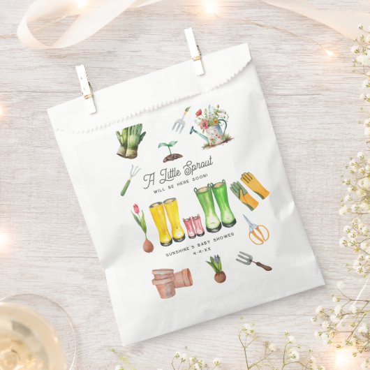 Kleine Sprout-Gartendusche Pink-Stiefel Geschenktütchen (Ausgeschnitten)