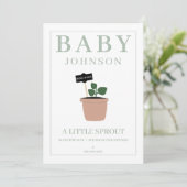 Kleine Sprout-Packet-Gender-Enthüllung lädt ein Einladung (Stehend Vorderseite)