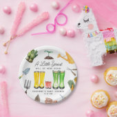 Kleine Sprout Red Rain Boots Garden Baby Dusche Pappteller (Party)