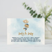 Kleine Spülung Bearly Wait Baseball Baby Dusche Begleitkarte (Stehend Vorderseite)