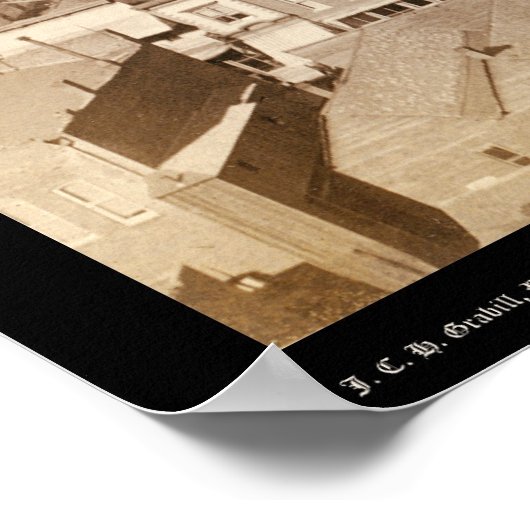 Kleine Stadt Deadwood SD 1887 Poster (Ecke)