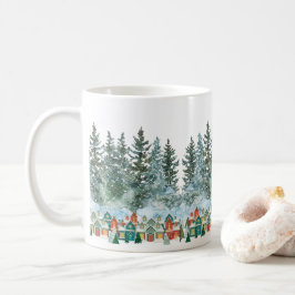 Kleine Stadt im Winter Tasse