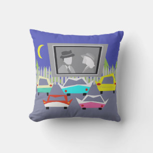 Kleine Stadt Laufwerk-in-Film Outdoor Pillow Kissen