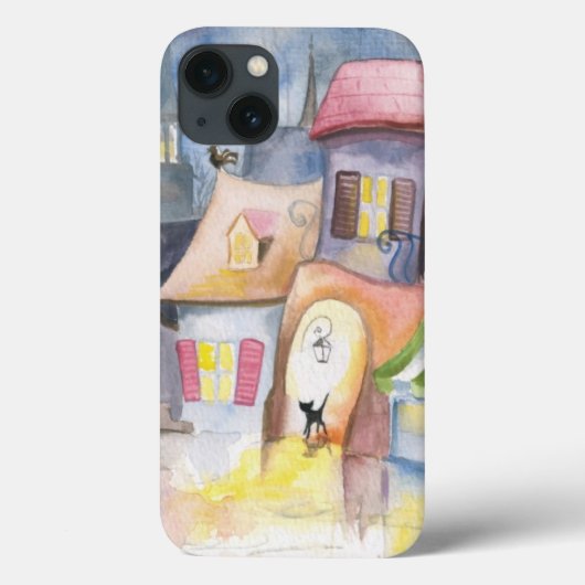Kleine Stadt nachts Case-Mate iPhone Hülle (Rückseite)