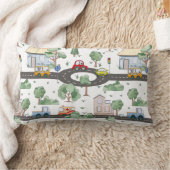 Kleine Stadt und Autos farbenfrohe Muster Lendenkissen (Decke)