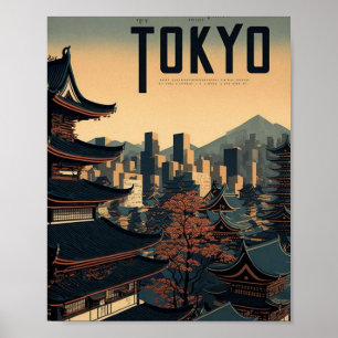Kleine Stadt von Tokio Poster