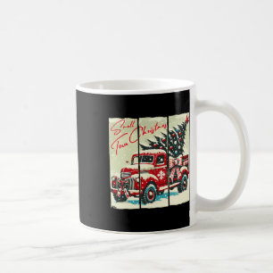 Kleine Stadt Weihnachten Roter LKW Weihnachtsbaum Kaffeetasse