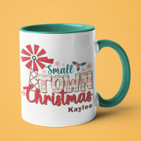 Kleine Stadt Weihnachten Rustikale Typografie Indi