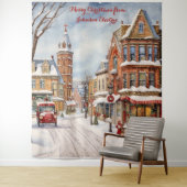 Kleine Stadt Weihnachten Wandteppich (Beispiel)