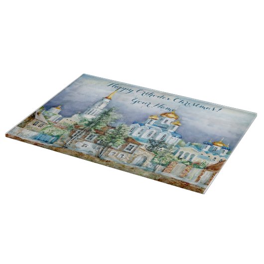 Kleine Stadt Zadonsk Schneidebrett (Ecke)