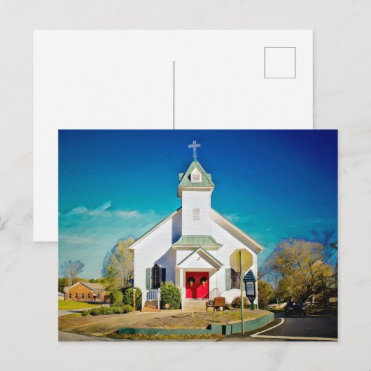 KLEINE STADTKIRCHE Postkarte (Vorne/Hinten)