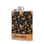 Kleine Steampunker Individuelle Name für Strauchge Flachmann (Links)