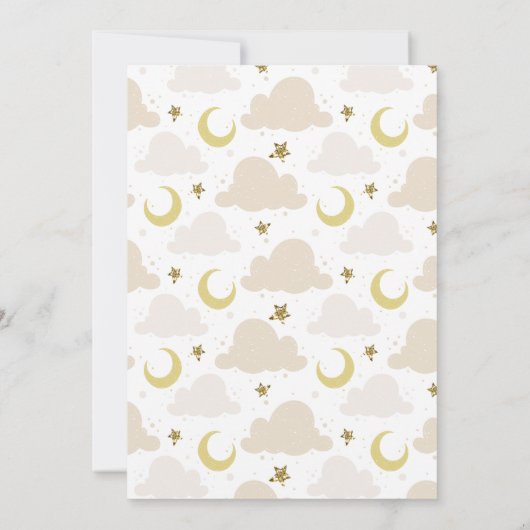 Kleine Stern Baby Dusche Einladung (Rückseite)