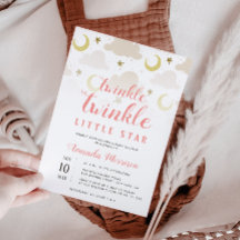 Kleine Stern Baby Dusche Einladung