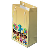 Kleine Sterne Erster Geburtstagsrausch Geschenktüte (Rückseite Schrägansicht)
