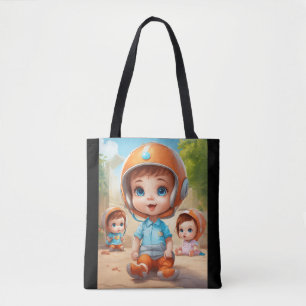 Kleine Sterne - Große blaue Mit Augen Süssen Tasche