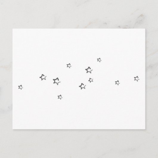 Kleine Sterne Postkarte (Vorderseite)